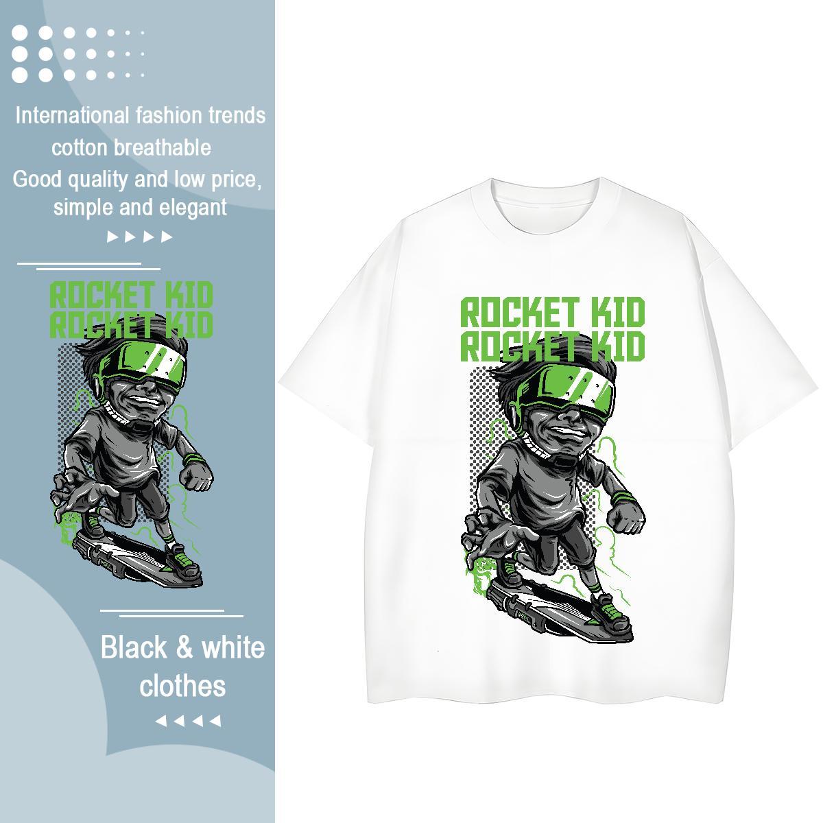 Designer Nice Couples T Shirts 230g 100% Cotton icon Daily Outfit T-Shirts Breathable Cartoon Floral Printing Tops Shirt