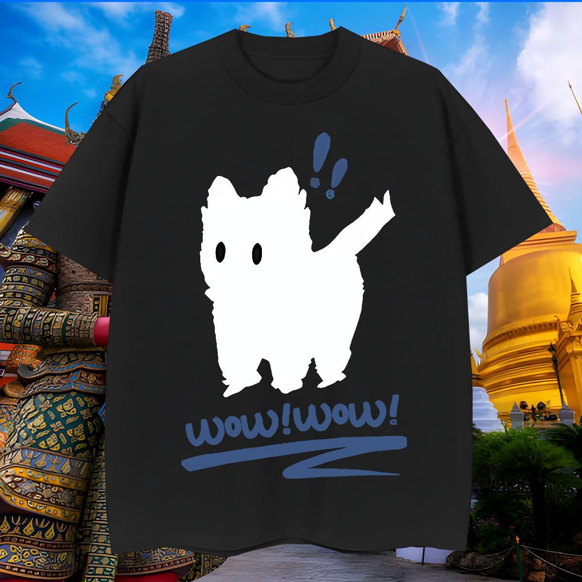 Popular T shirt dog Breathable Short Sleeve Anime Printing Street Customized Print 230g Pure Cotton Tshirts 2024 Designer Clothings