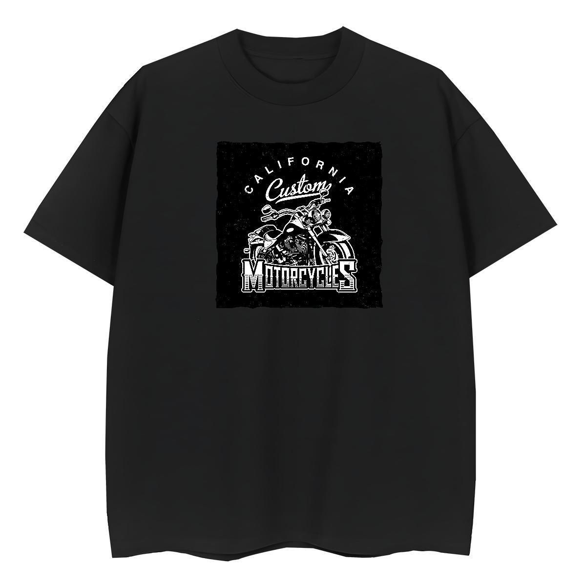 2024 DIY Womens T Shirts 230g 100% Cotton Breathable Crew Neck High Street Hip Hop Motorcycle Lady T shirt Wholesale Anime Oversized Tees Shirts