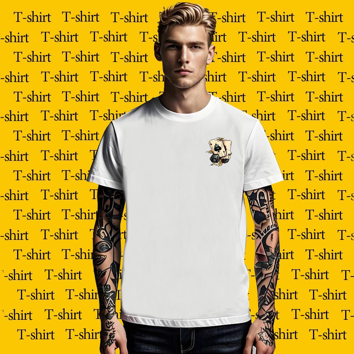 Customized Men Tees 100% Cotton 230g Hip Hop playing card Breathable Soft T shirt Free Shipping DIY Printed Tops Shirt