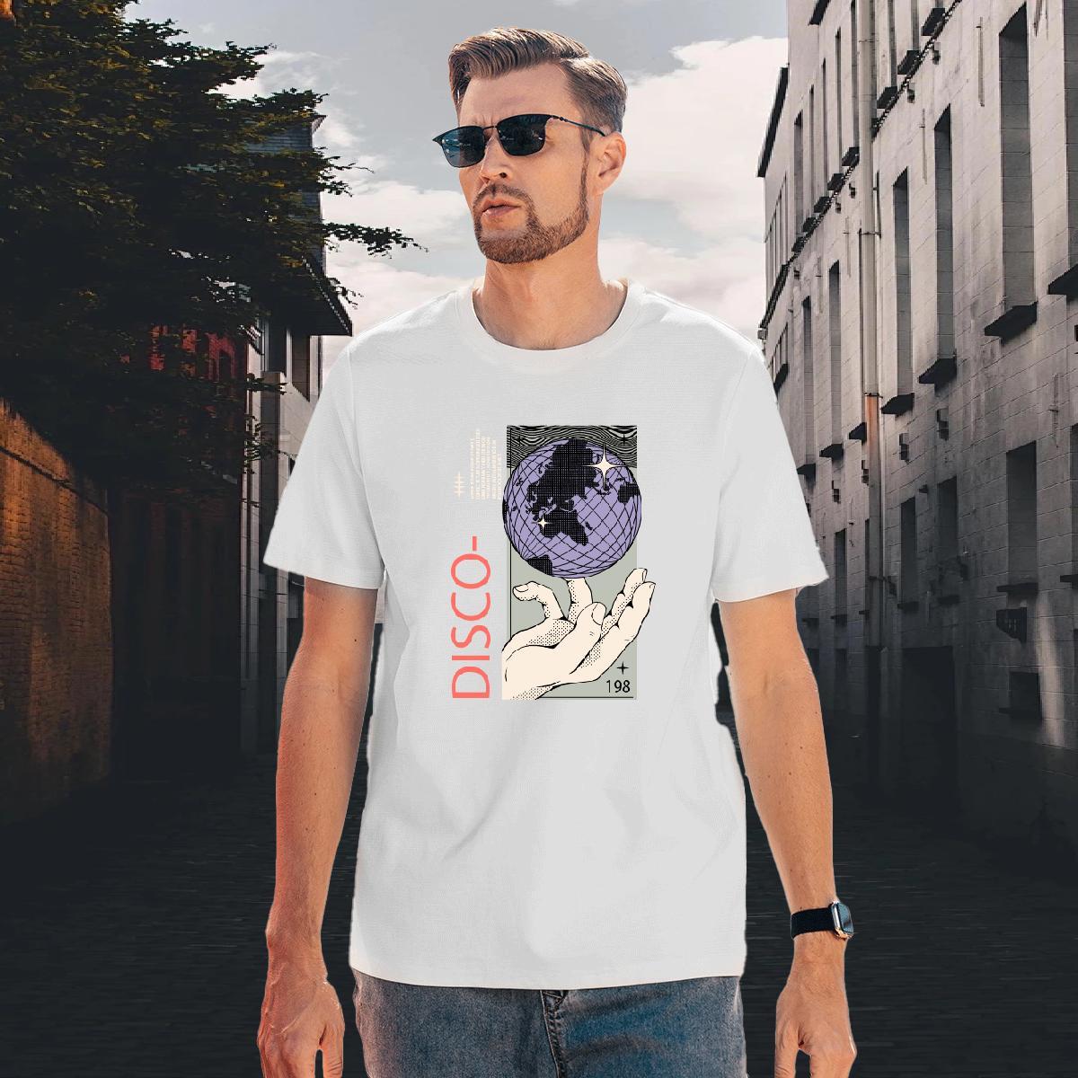Unisex Men Clothes T-Shirt Hip Hop 230g 100% Cotton Custom Print Oversized Crew Neck Breathable earth T shirt New Arrival Tshirts