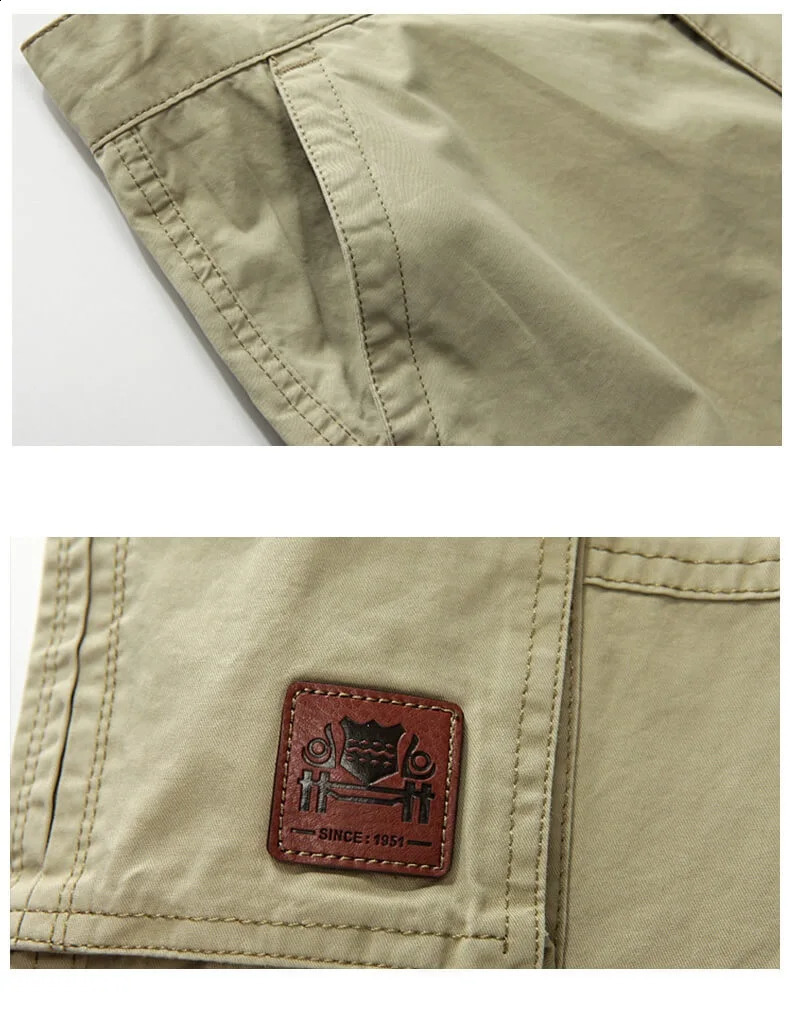 Khaki cargo pants mens cotton military hunting green multi pocket denim casual Trousers Overalls for runners autumn 240821