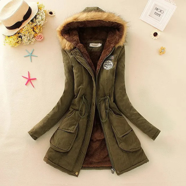Autumn Winter Womens Cotton Jacket Apron Casual Ultra Thin Coat Embroidery Hooded Parkas Wadded Warm Overcoat 240822