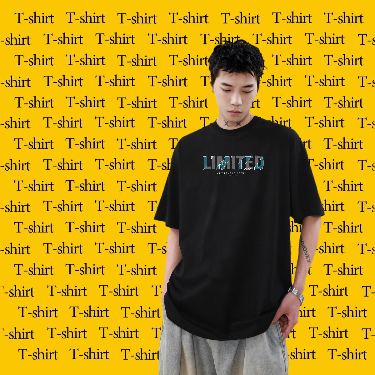 Stylist Casual Beach Men Tshirts limited Breathable Soft 230g Pure Cotton T shirt Loose Fit Custom Printed Tees Shirts