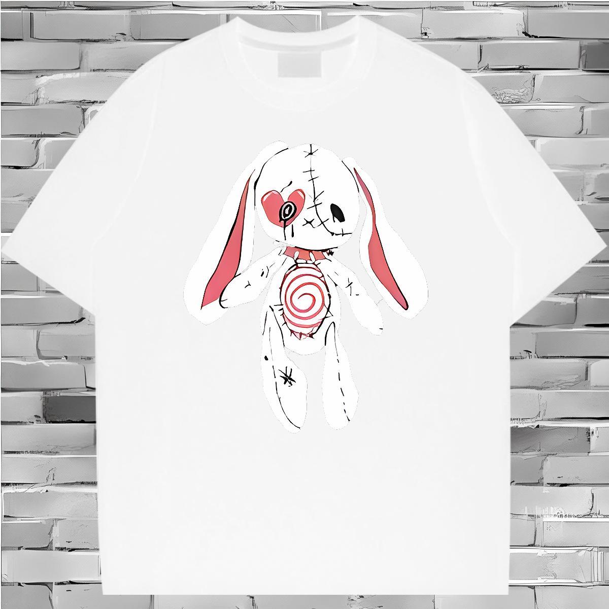 Cool rabbit T Shirts Men Home Outdoor Mens Tshirts 230g Cotton New Breathable Soft Graphic Clothings