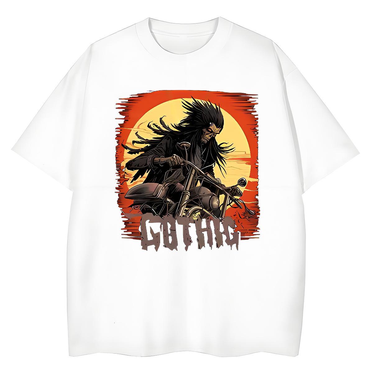 Casual New T Shirts Women 230g Cotton Breathable Crew Neck Summer Casual skull Woman Tshirt High quality Cartoon Print Clothes