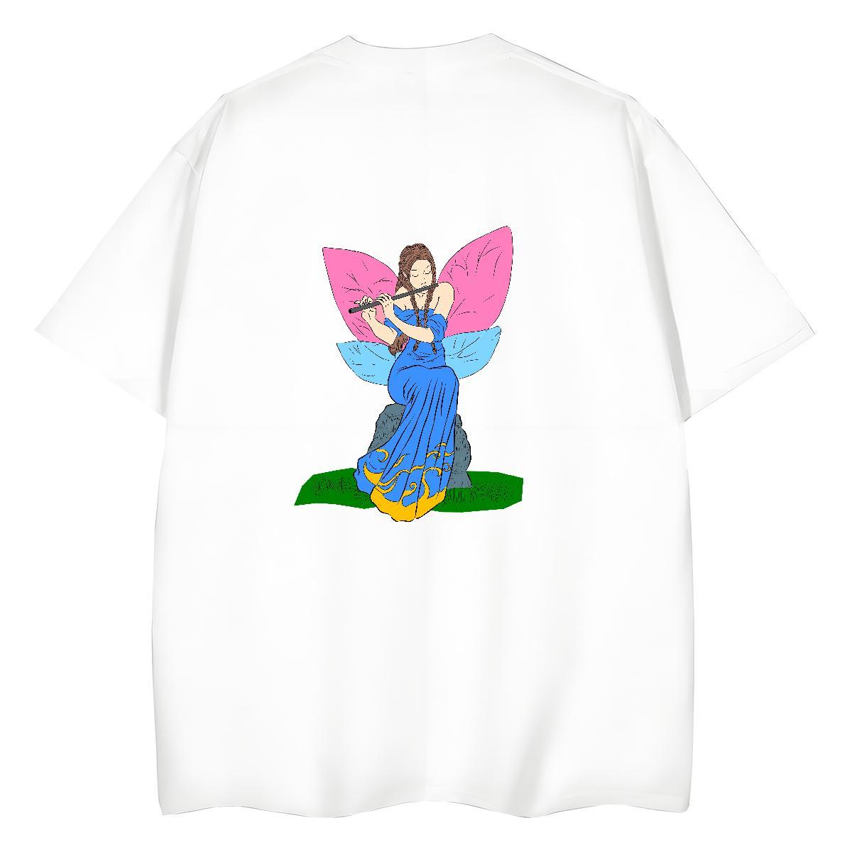 Casual New T-Shirts 230g Pure Cotton O-Neck Short Sleeve Hip Hop portrait Tshirt for Man Woman Unisex Custom Print Plus Size Clothings