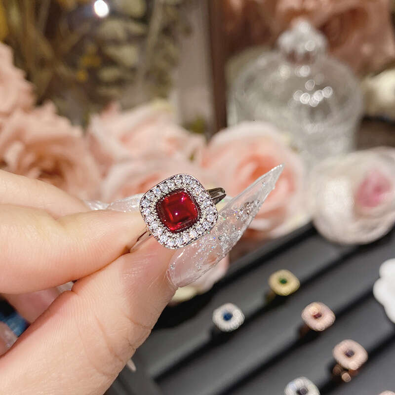 High-End Simple Candy Ring Women's Gold-Plated Zircon Stone Index Finger Ring
