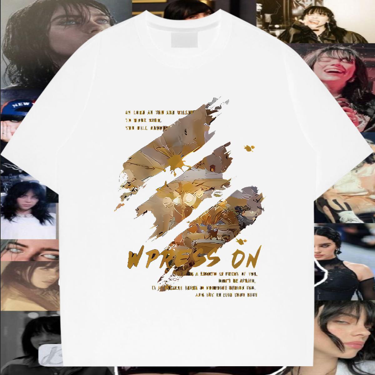 New Arrival painting Couples T Shirts 100% Cotton 230g T-Shirts Custom Big Size Sport O Neck Short Sleeves Loose Tees