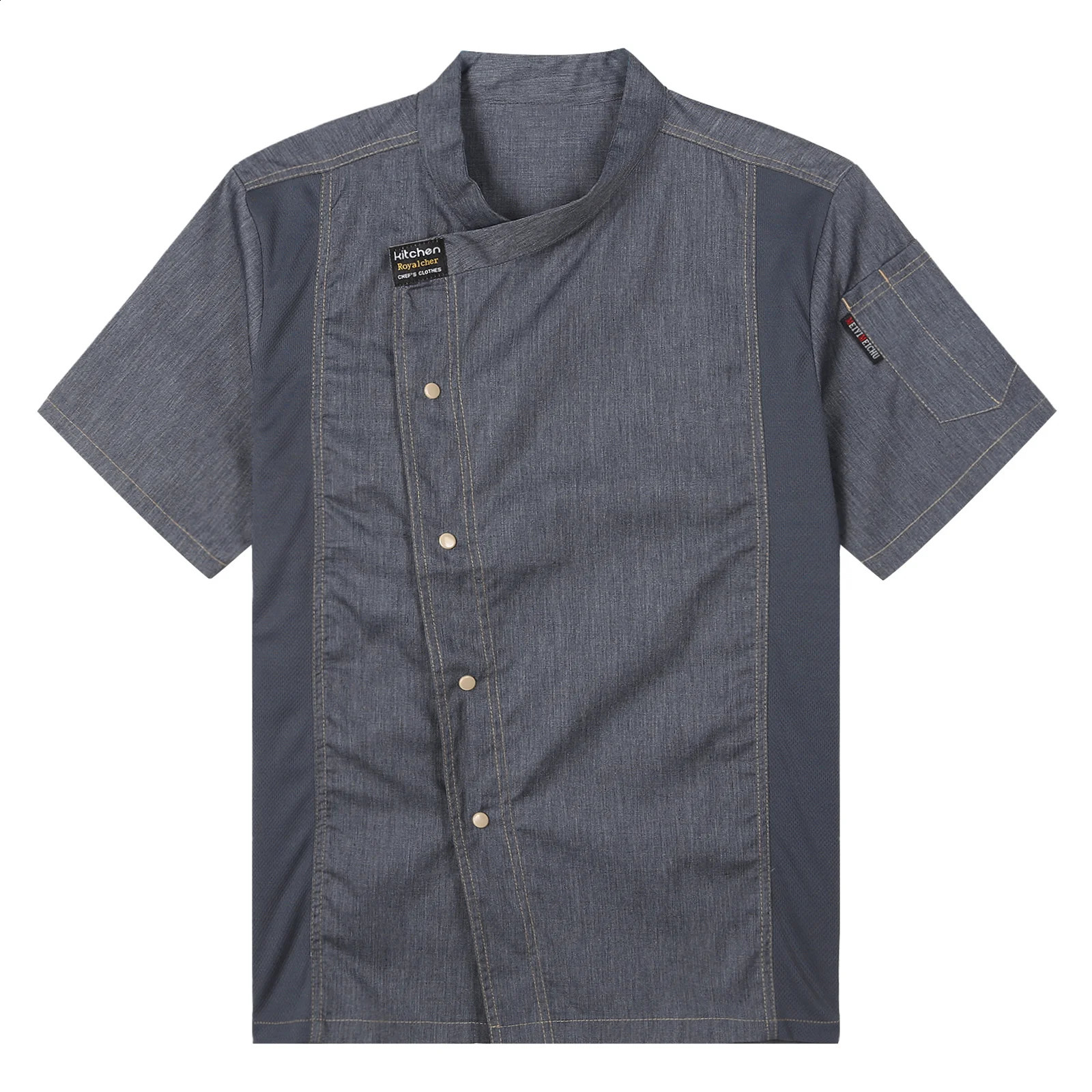 Mens Womens Unisex Chef Shirt Adults Kitchen Work Uniform Chef Coat Cook Jacket el Restaurant Canteen Cake Shop Cafe Costume 240814