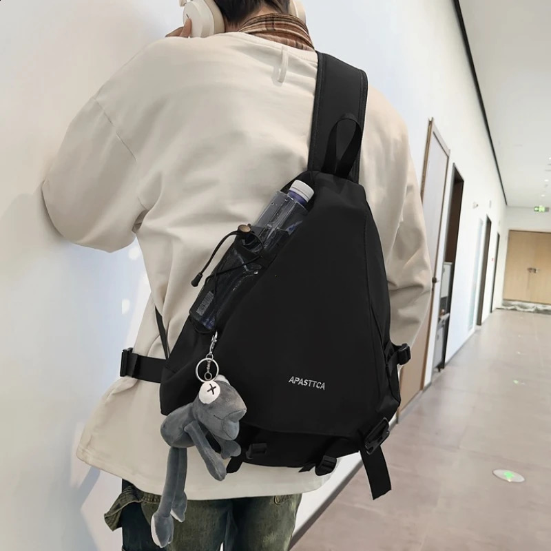 Luggage Mens Cross body Bag Multi functional Leisure Single shoulder Backpack Large Capacity Messenger 240821