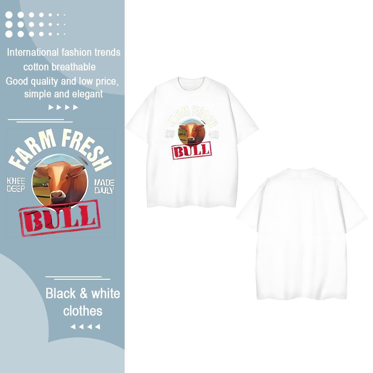 2024 Designer Womens T Shirts O-Neck Short Sleeve 100% Cotton 230g Tshirt for Man Woman Custom Print Oversized cow Spring Summer Brand Tee Shirt