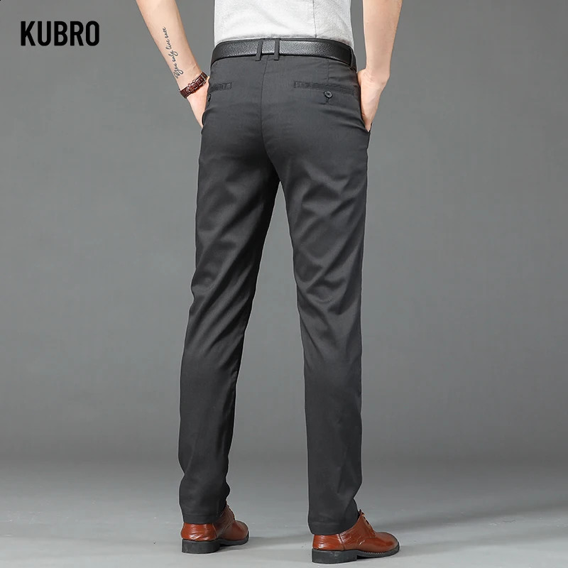 KUBRO Mens Cotton Linen Pants Loose Cool Casual Long Pants Elastic Long Pant Casual Large Size Streetwear Lightweight Trousers 240822