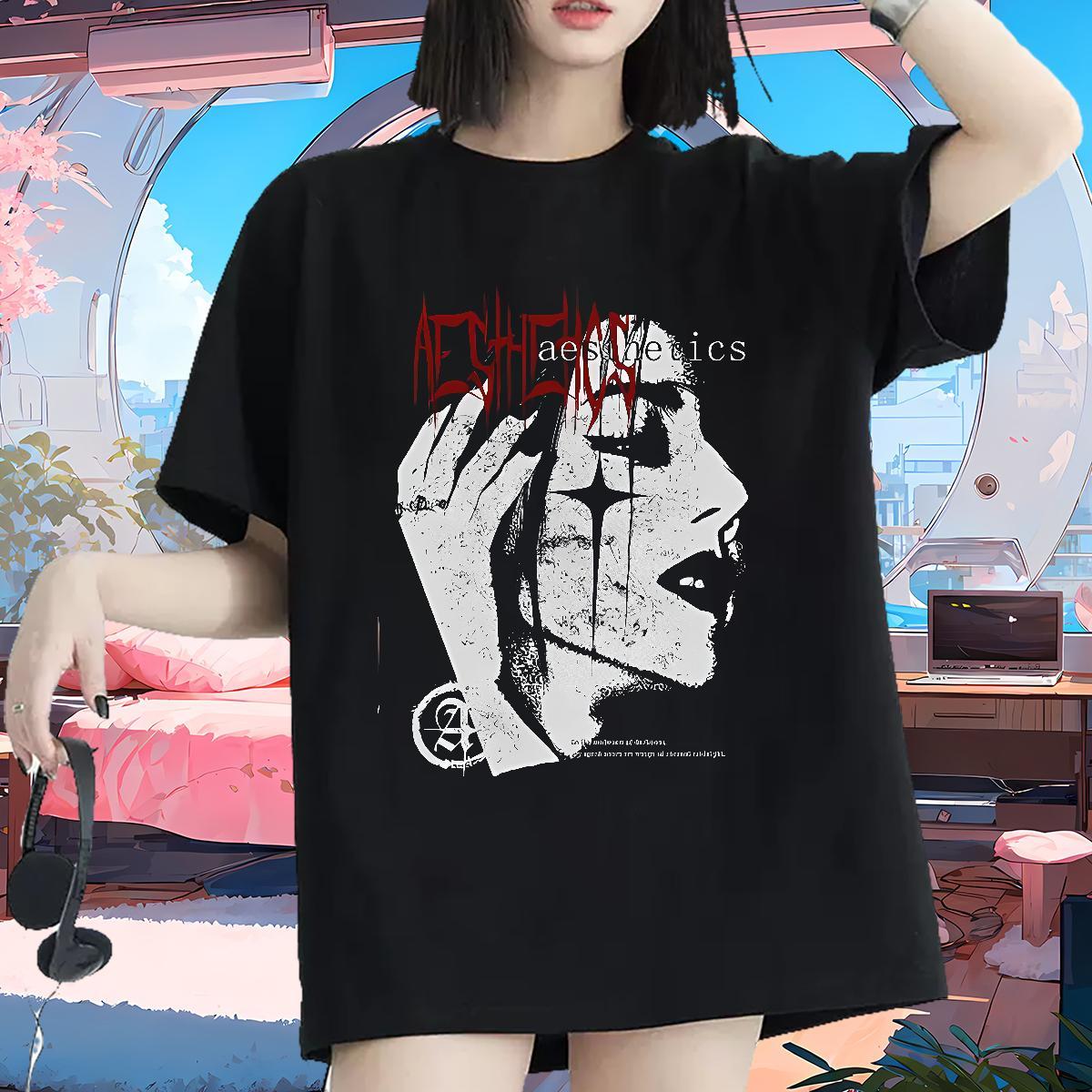 TOP Quality Womens T Shirts 230g Cotton Crew Neck Breathable Casual Daily Wear hand Women Tees High quality Anime Tops Shirt