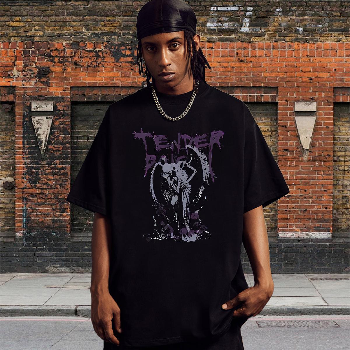 Designer Tshirt for Man Woman Anime Printing Street 230g 100% Cotton Customized O Neck Short Sleeves skull T-Shirts for Men Factory Direct Wear
