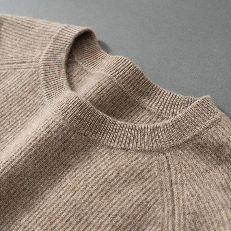 100 cashmere mens winter thick round neck knitted sweater lightweight and ious pullover very suitable for business leisure 240821