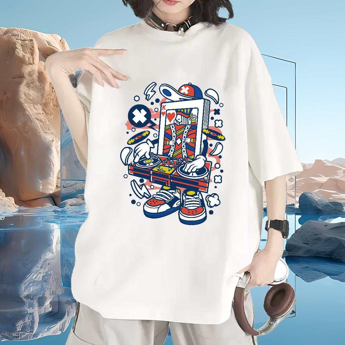 Brand T shirt Crew Neck Breathable 230g 100% Cotton Womens Tshirts Graphic ET Casual Nice Tops Shirt