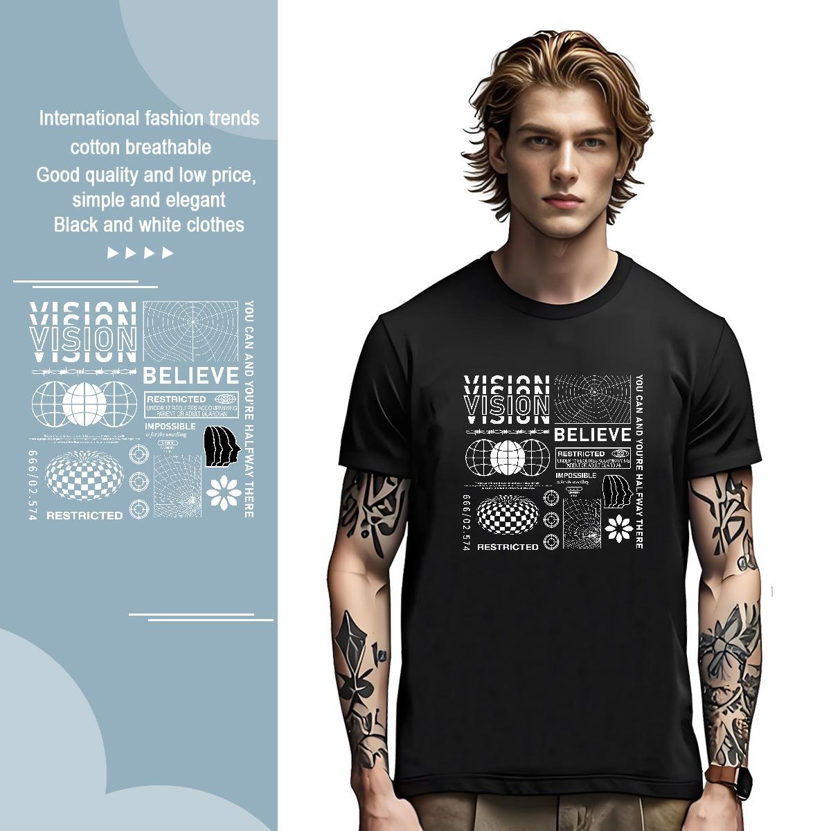 Soft letter T Shirt For Man Street wear Hip Hop Mens Tshirts 230g Pure Cotton 2024 Designer Breathable Custom Printing Tops Shirt