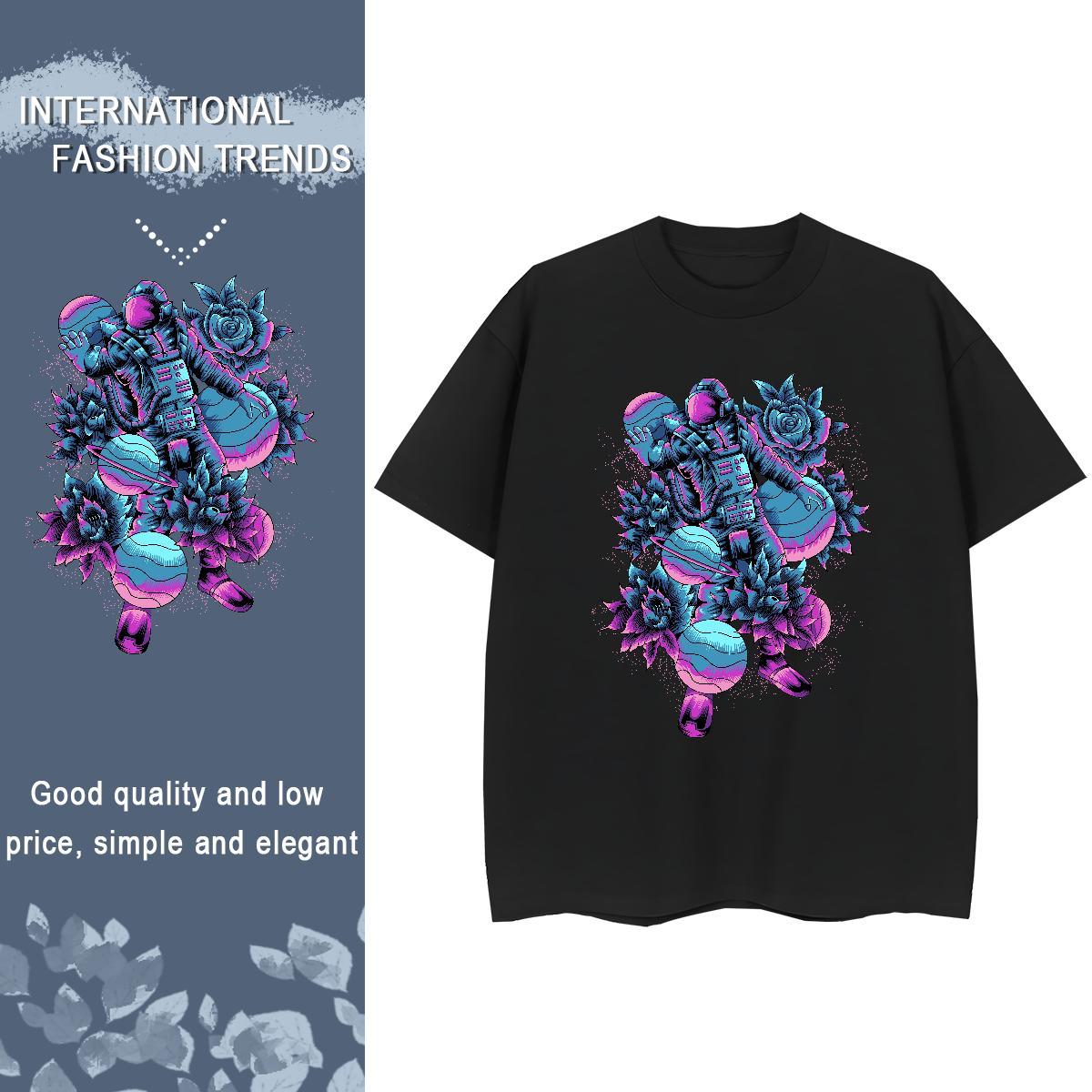 New Arrival T shirt Breathable Short Sleeve 230g Cotton Women Tshirts Custom Cartoon ET Casual Daily Wear Popular Tops Shirt