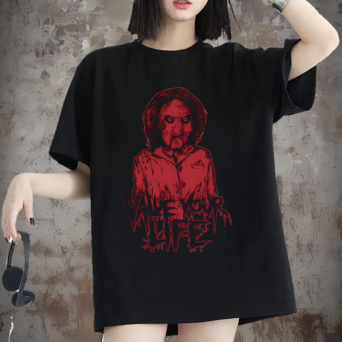 High quality Woman Tshirt 230g 100% Cotton skull Spring Summer T Shirt For Woman Crew Neck Skull Tshirts