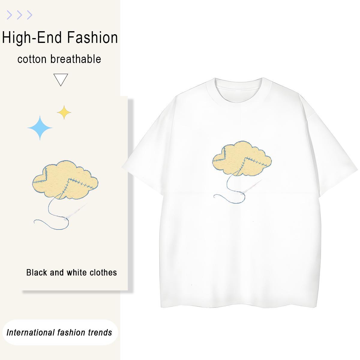 Popular Women Tshirts 100% Cotton 230g painting Casual Sport T shirt Breathable Soft Graphic Wear