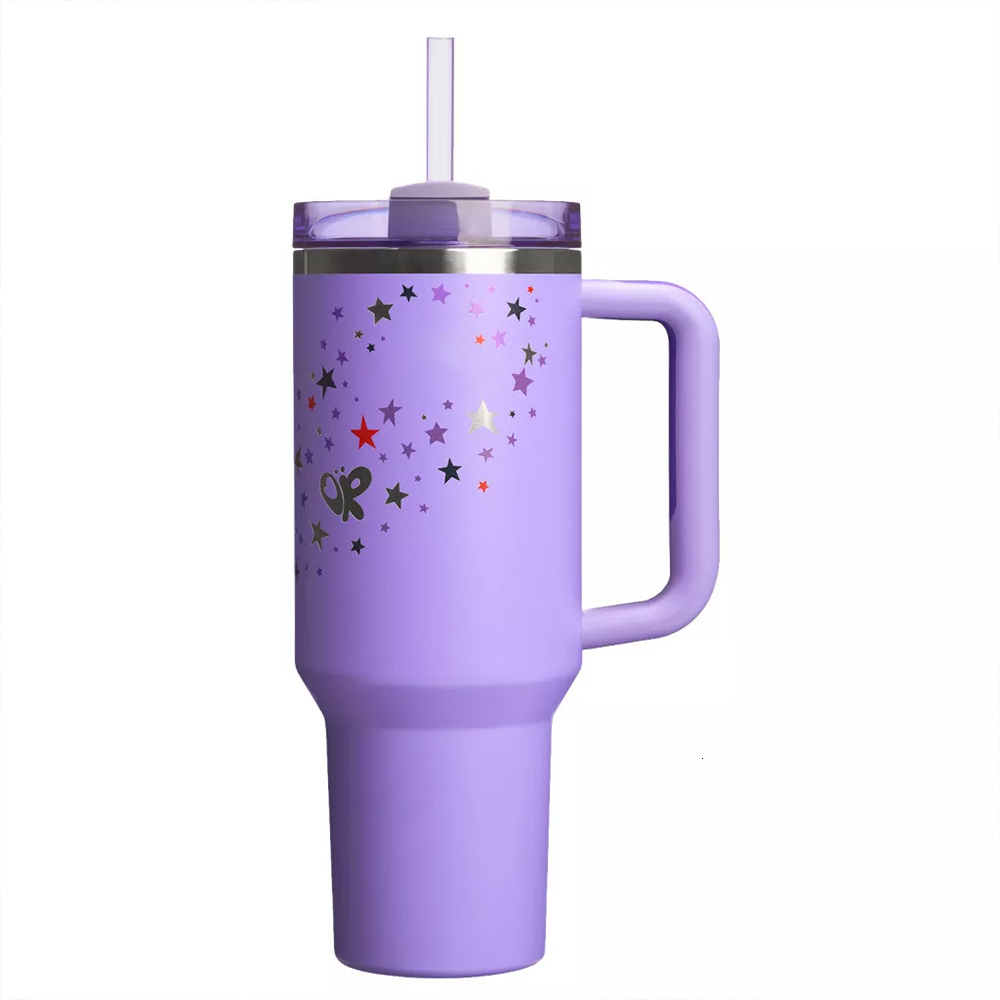 40Oz Tumbler With Lid & Straw | Stainless Steel Vacuum Cup For Travel