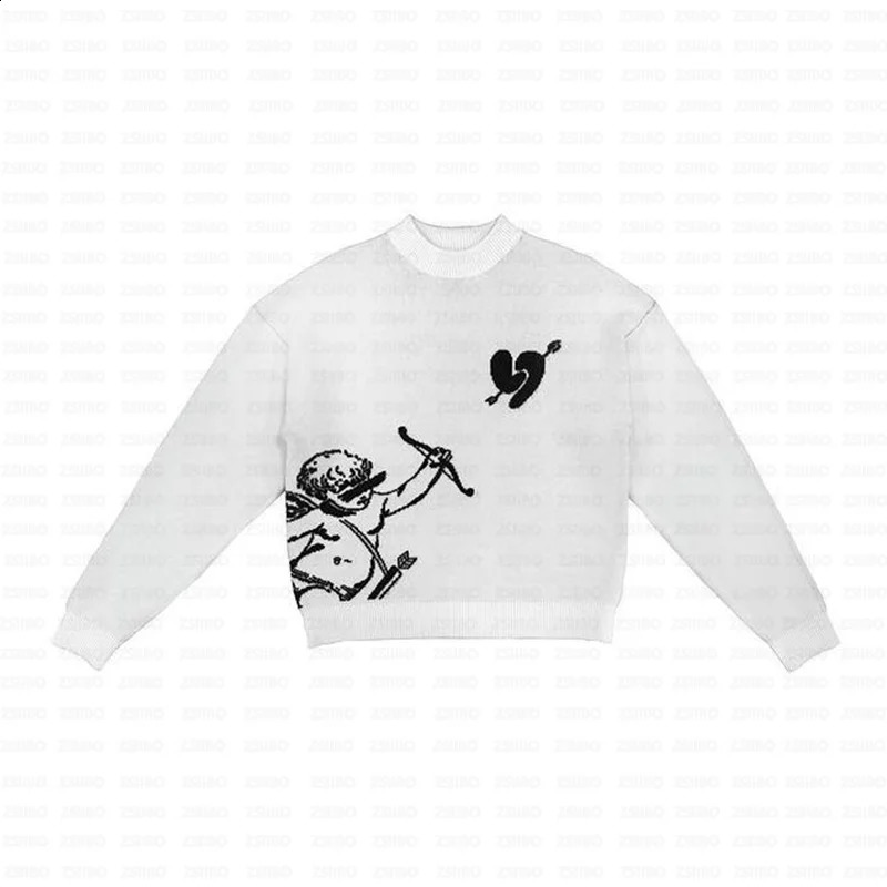 Hip Hop Street Gothic Wool Retro Pullover Sweater Knitted Womens Y2K Harajuku Punk Kpop 240821