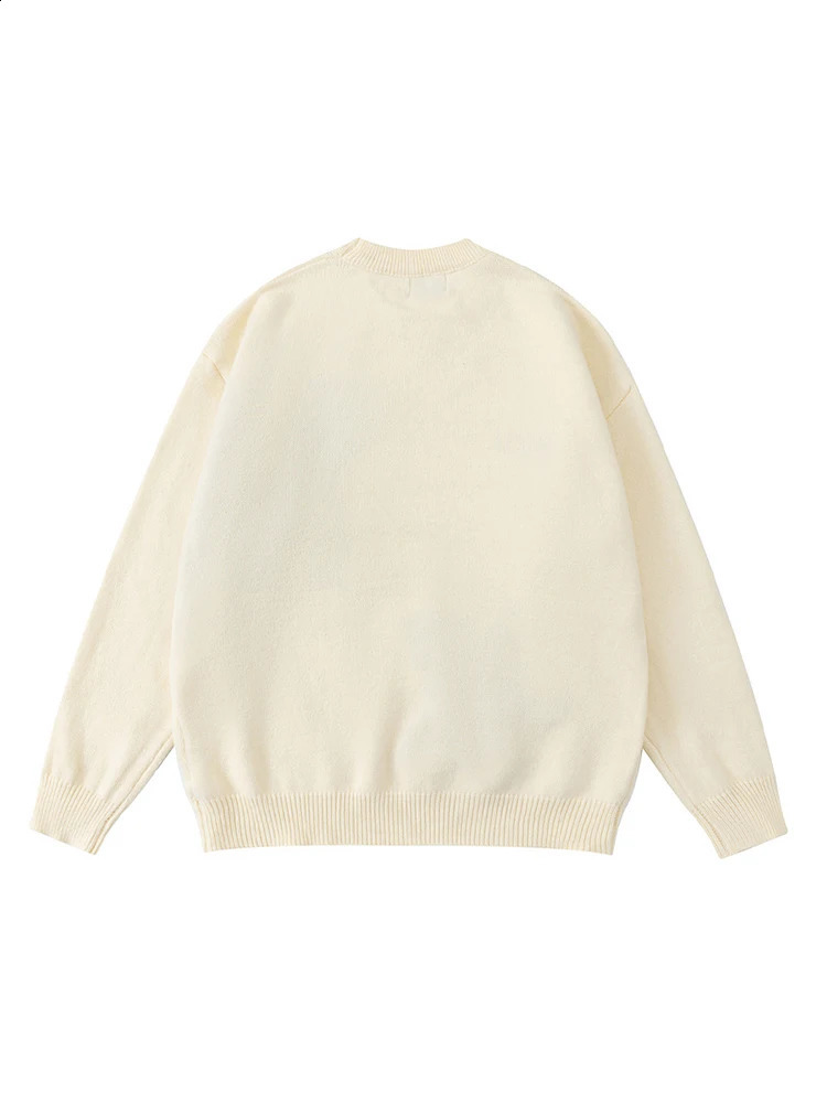 Womens Star Pullover Knitted Sweater Harajuku 90s Aesthetics Y2k Oneck Long sleeved Retro 2000s Clothing Autumn 240821