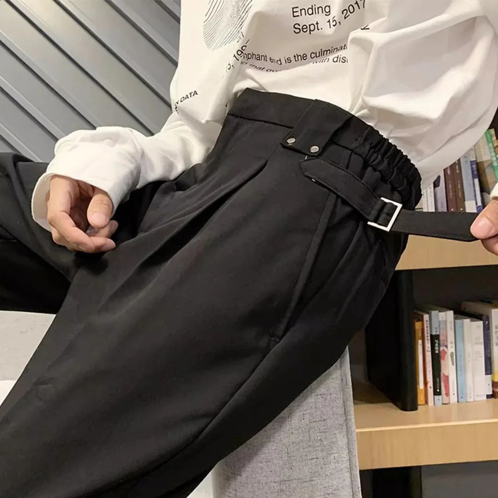 Y2K Mens Pants Business Casual Versatile Suit Pants Autumn High Street Hawaiian Straight Leg Pants Mens Clothing Unisex 2024 240821
