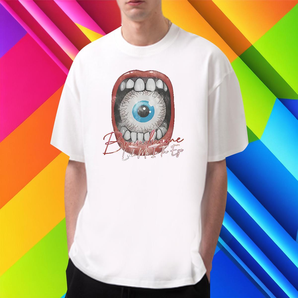 Free Shipping mouth T Shirts Men Outdoor Couples T Shirts 230g 100% Cotton 2024 Summer O Neck Short Sleeves Custom Printing Tees Shirts