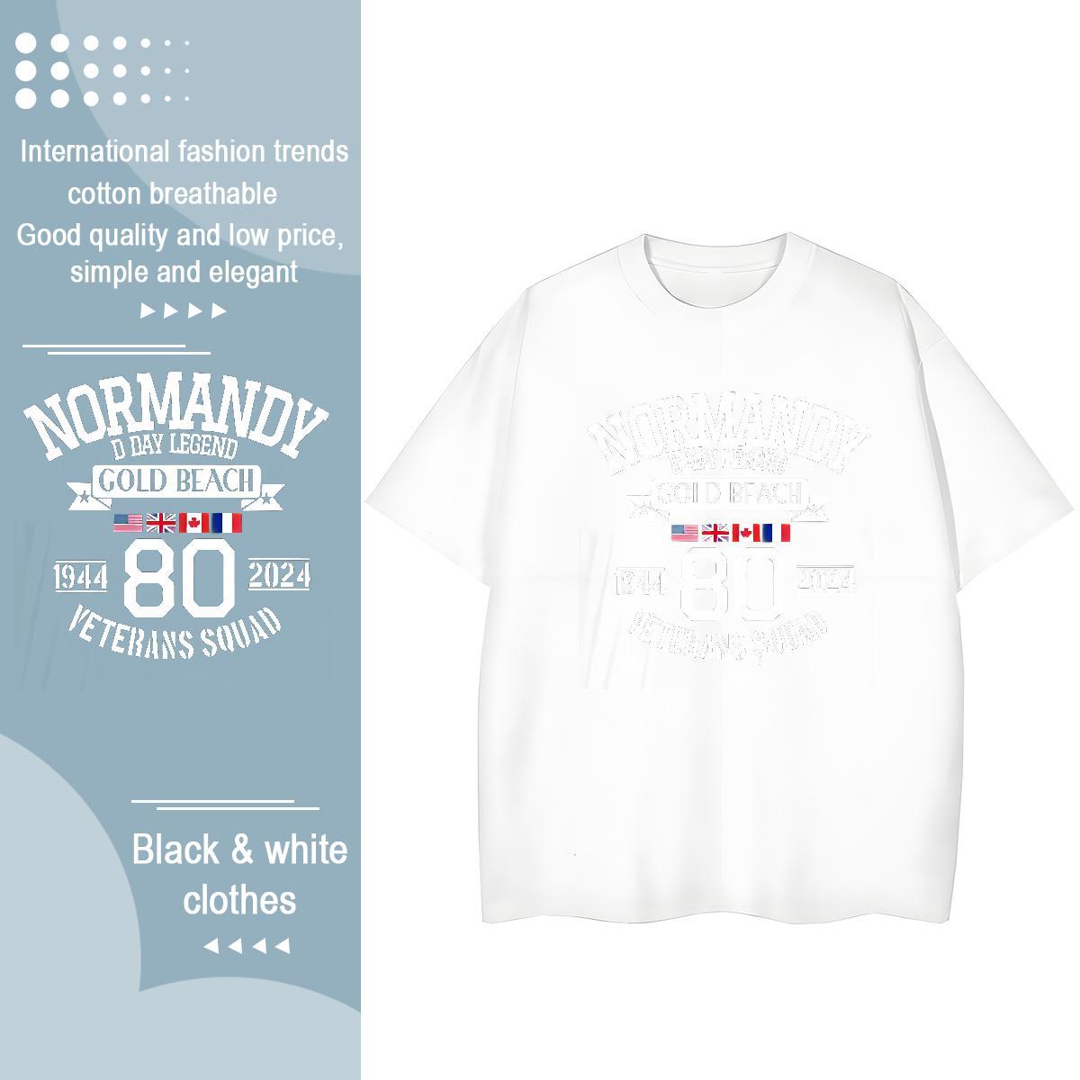 Brand Couples T Shirts 230g Pure Cotton letter Summer Casual T Shirts Women Round Neck Short Sleeve Black White Top Tees