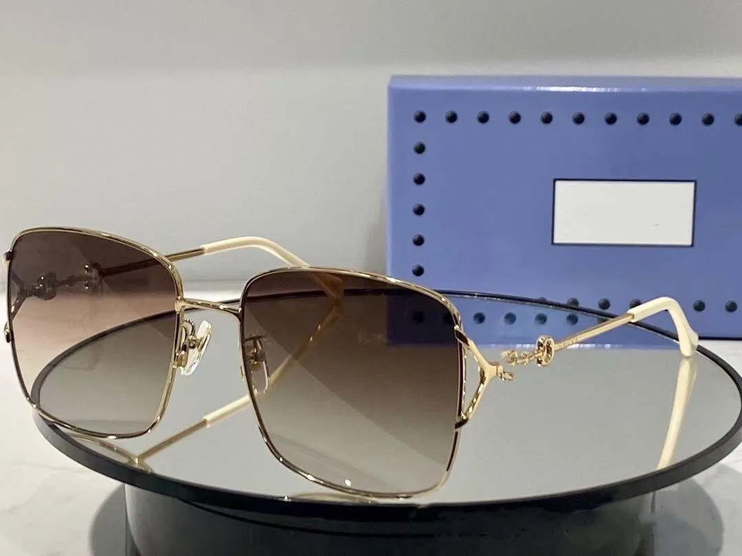 Oversized sunglasses luxury woman rectangle sunglasses Ultra-Light Metal Sunglasses Stylish Unisex Eyewear UV400 metal spectacle frame