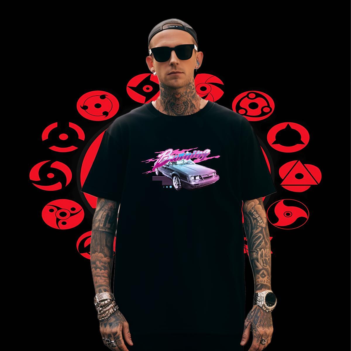 High Quality Men Tops Tees Daily Wear 230g Cotton Plus Size Cartoon Breathable Soft car T-Shirts Fashion Tees Shirts