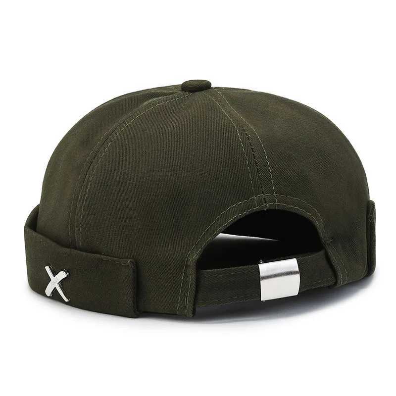Retro dome hat cotton velvet free skull hat suitable for women adjustable hat Beanies Street portable Docker hat hip-hop hat W240821