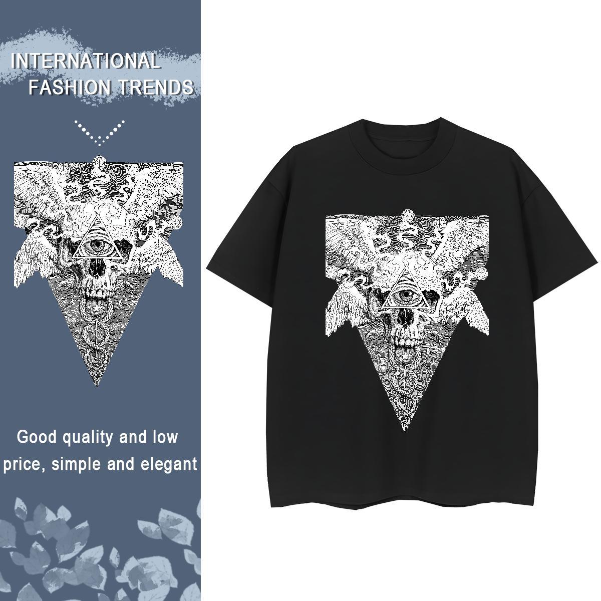 2024 DIY Womens T Shirts 230g Pure Cotton Short Sleeve O-Neck Home Outdoor eye of the devil Women Tshirts Designer Custom Print Plus Size Tees