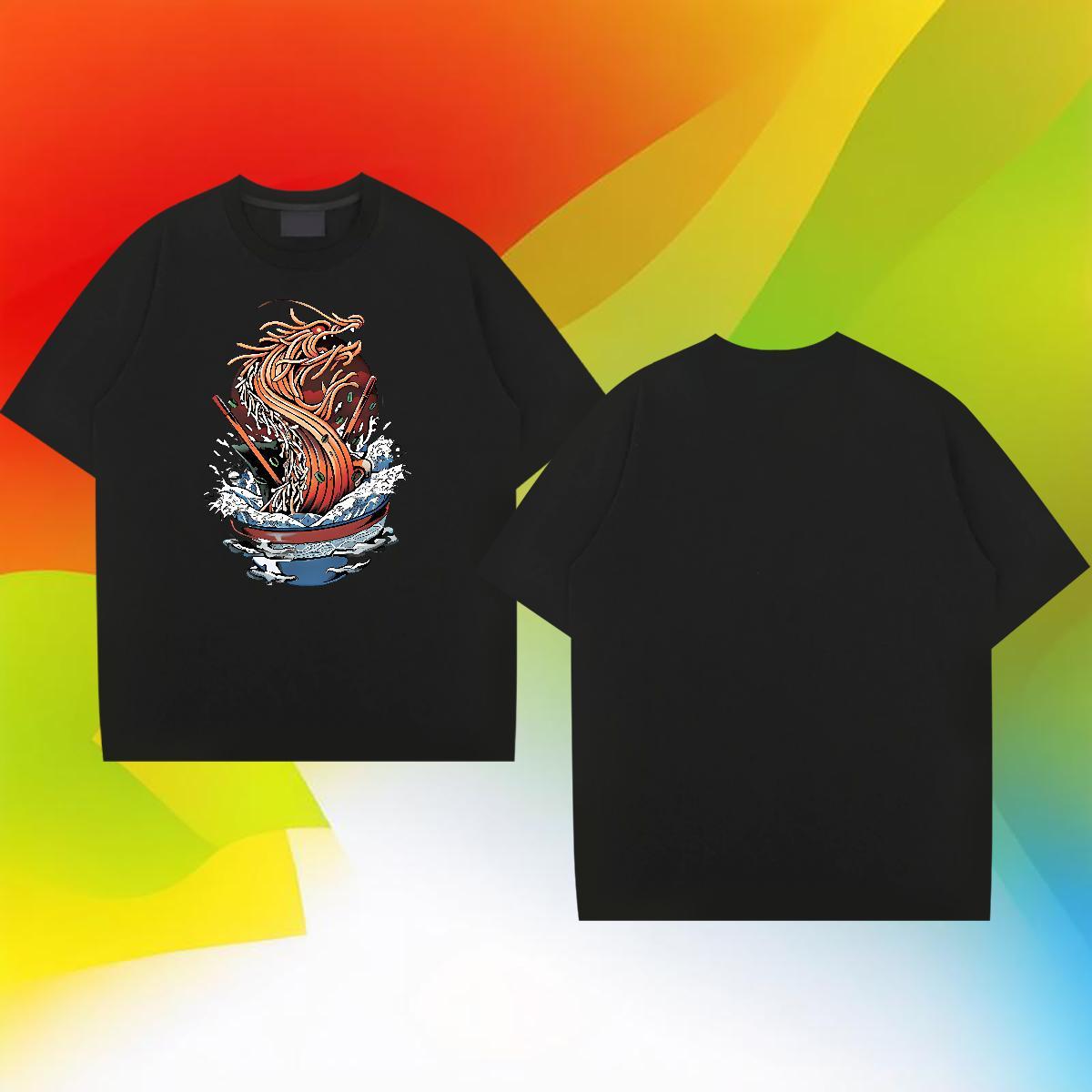 Soft Tshirts Casual 230g Cotton White Plus Size Short Sleeve O-Neck dragon Men T Shirts New Arrival Polos