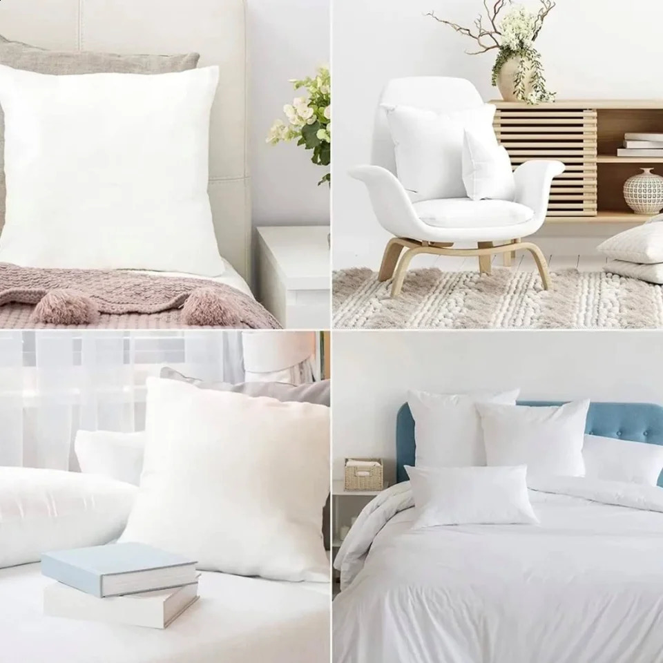 White Home Cushion Inner Filling Cottonpadded Pillow Core for Sofa Car Soft Insert Vacuum Packaging 240821