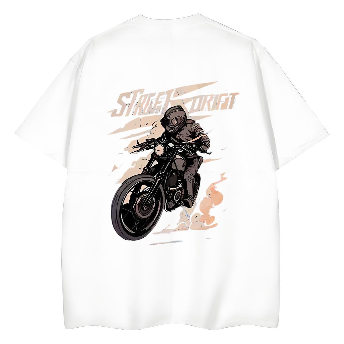 Fashion T-Shirts 230g 100% Cotton Breathable Crew Neck Outdoor Motorcycle Women Tees Comfortable Customized Print Tops