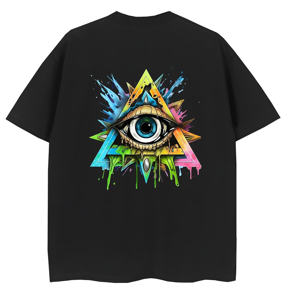 2024 Casual T shirt 230g 100% Cotton Breathable Crew Neck Outdoor eye of the devil Womens Tshirts Lady Skull Clothes