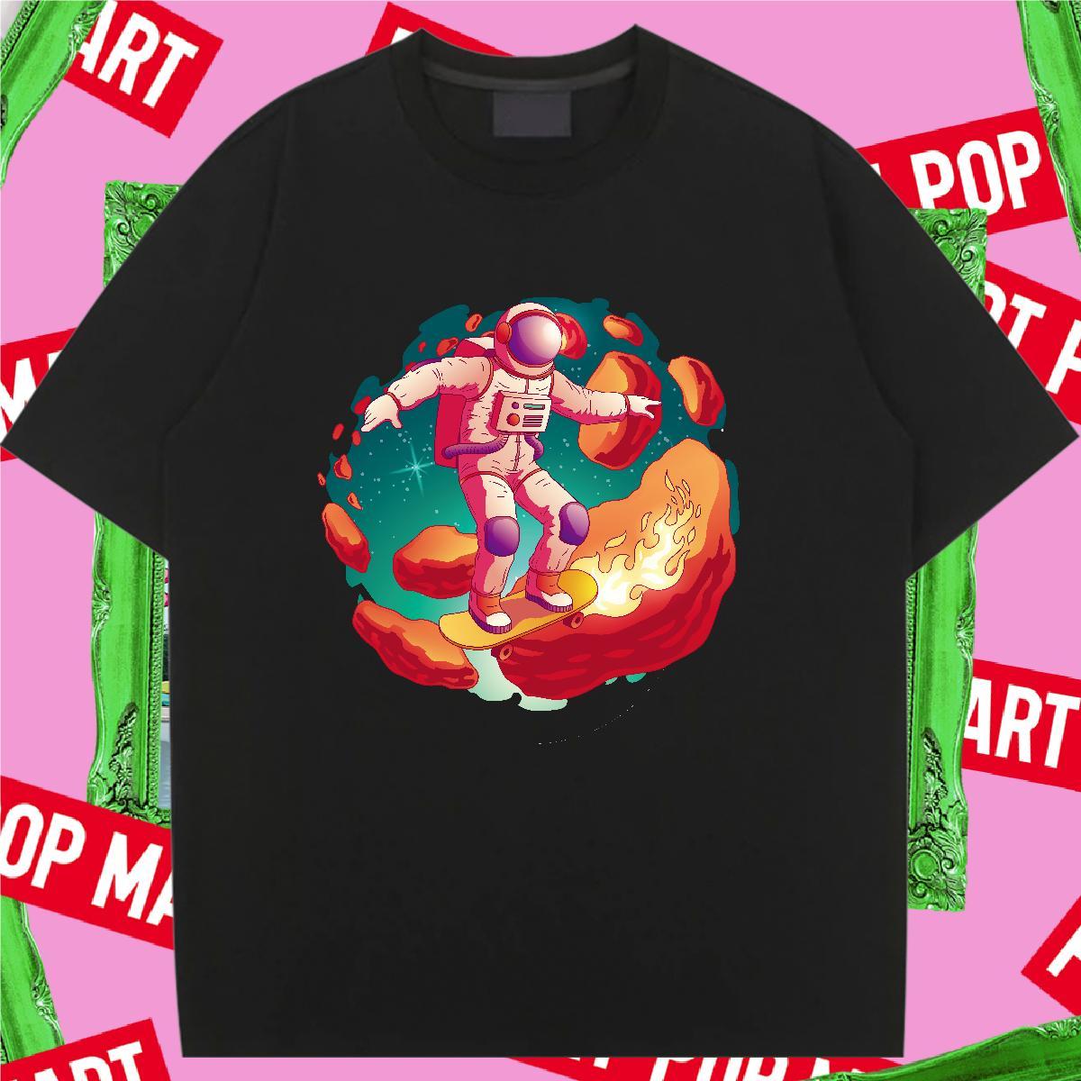 Comfortable Lady T shirt 100% Cotton 230g universe High Street Hip Hop T-Shirts for Women Crew Neck DIY Anime Polos