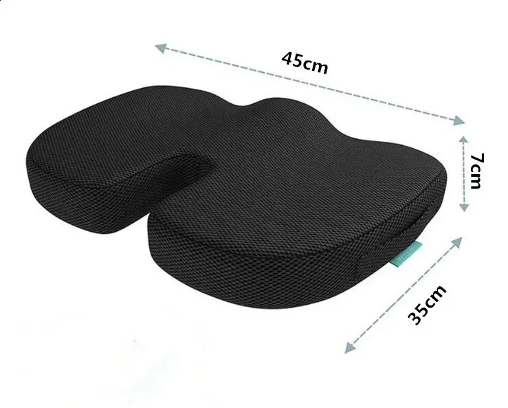 Coccyx Pillow Memory Foam Travel Seat Cushion for Tailbone Pain Back Support Chair Bench Protect Healthy Sitting Pad 240821