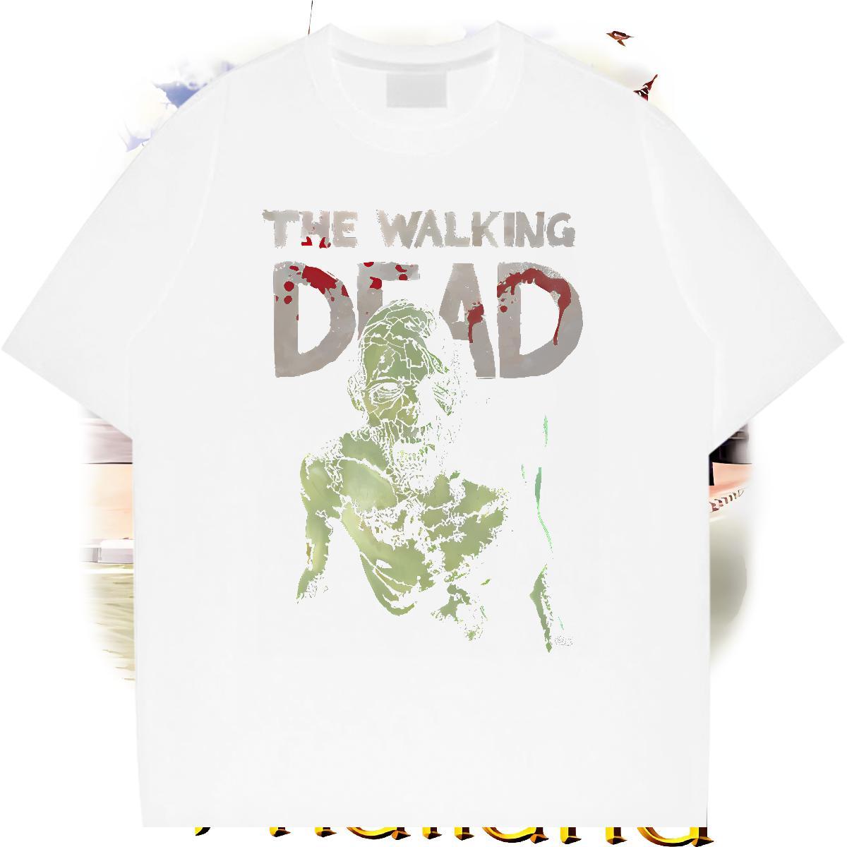 Designer Fashion Men Tees 230g Cotton Street Wear skull O-Neck Short Sleeve Men T Shirts High Quality Customized Print Clothings