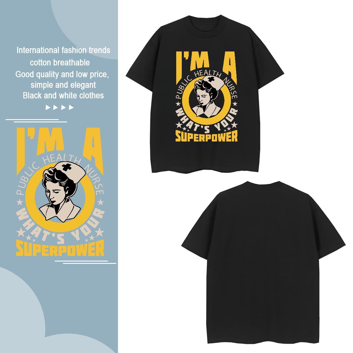 Designer nurse T-Shirts Anime Printing Street Men Tees 230g Cotton Factory Direct Breathable Short Sleeve DIY Tees Shirts