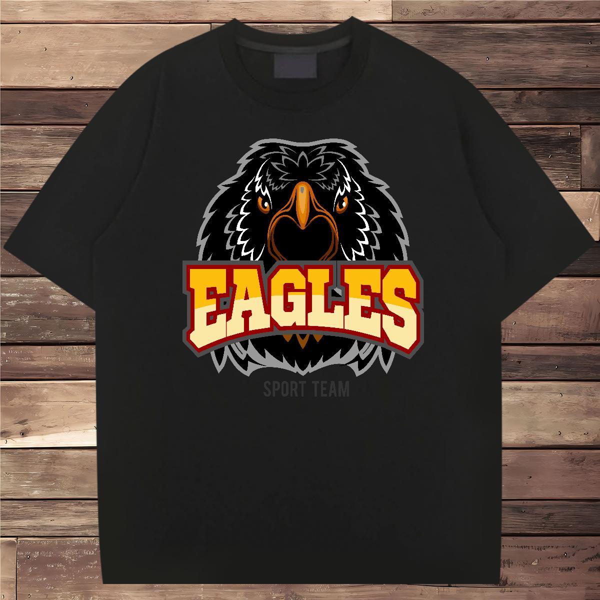 Designer eagle T-Shirts for Men Beach Tshirt for Man Woman 230g 100% Cotton Classic O Neck Short Sleeves Custom Printing Clothes