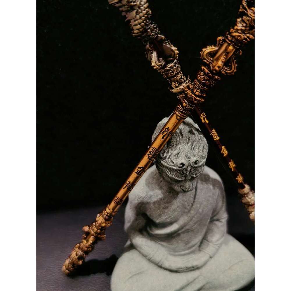 Black Myth Mythical Ornament Game Peripheral Handmade Submerged Bathtub Scenery Golden Hoop Stick Sun Wukong Pen Stand