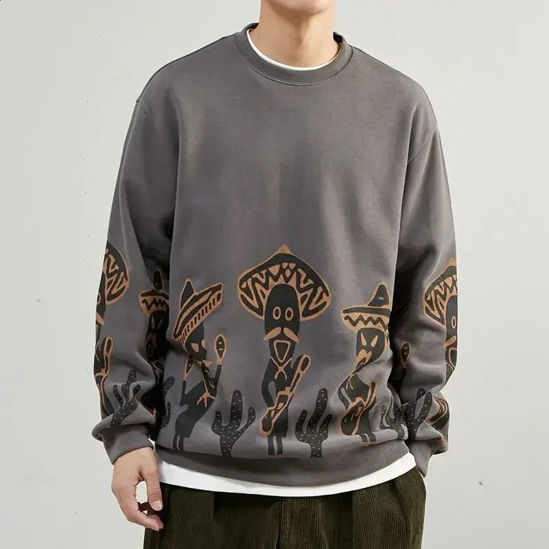 Mens Clothing Print Manga Sweatshirts For Man Black Pullover Hoodieless Anime Graphic Top Harajuku Fashion Korean Style Offers 240821