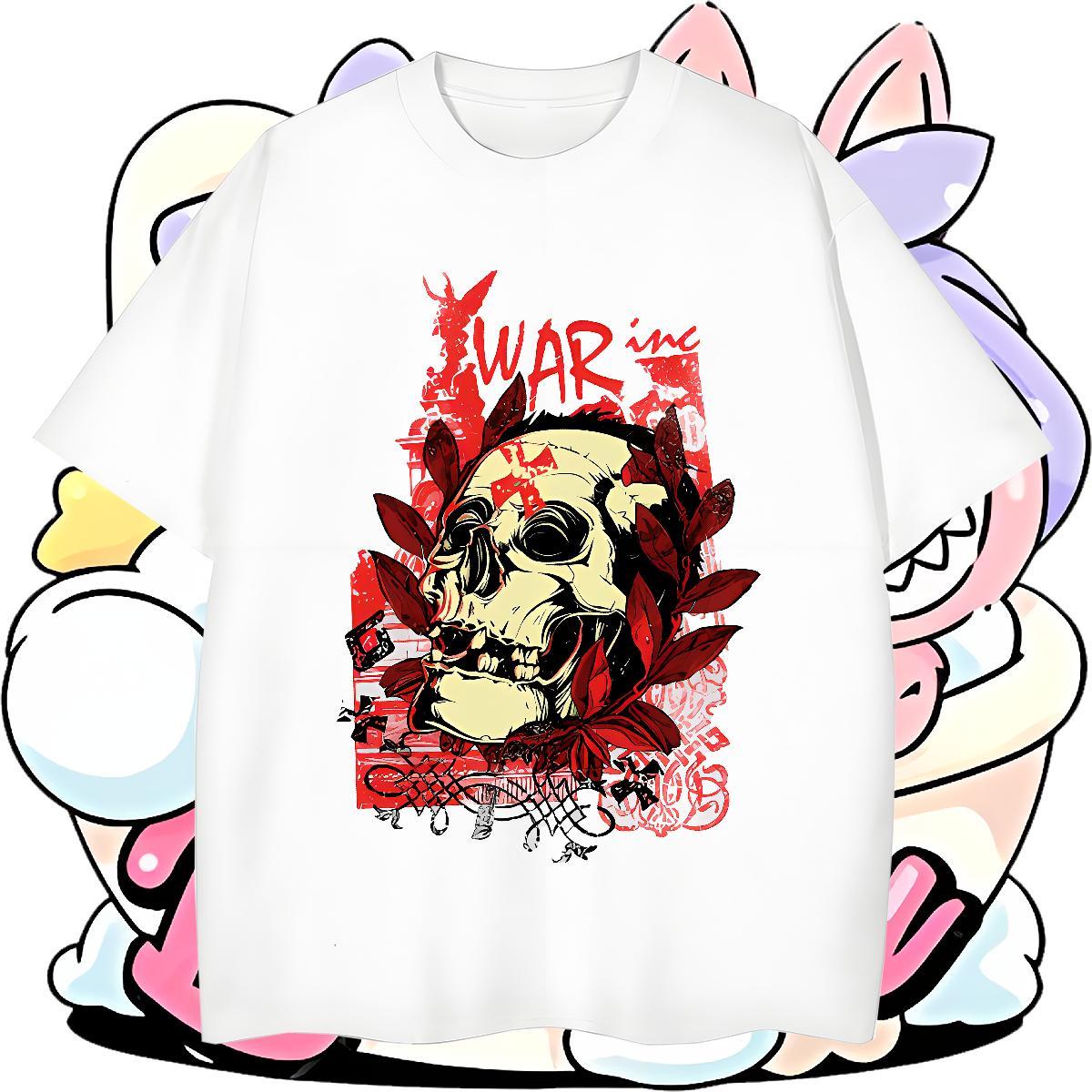 Designer Fashion Couples T Shirts 100% Cotton 230g Street wear Hip Hop skull Breathable Mens T Shirts Free Shipping DIY Logo Oversized Clothings