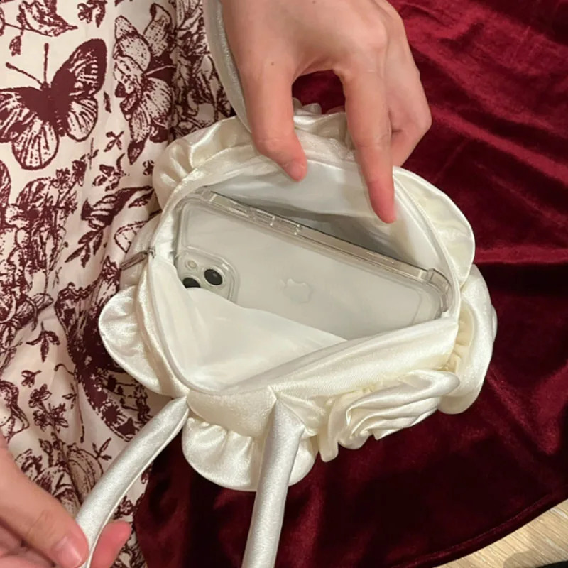 Fashionable and unique floral ball evening gown bag suitable for womens Crsosbody handbag brides wallet 240821