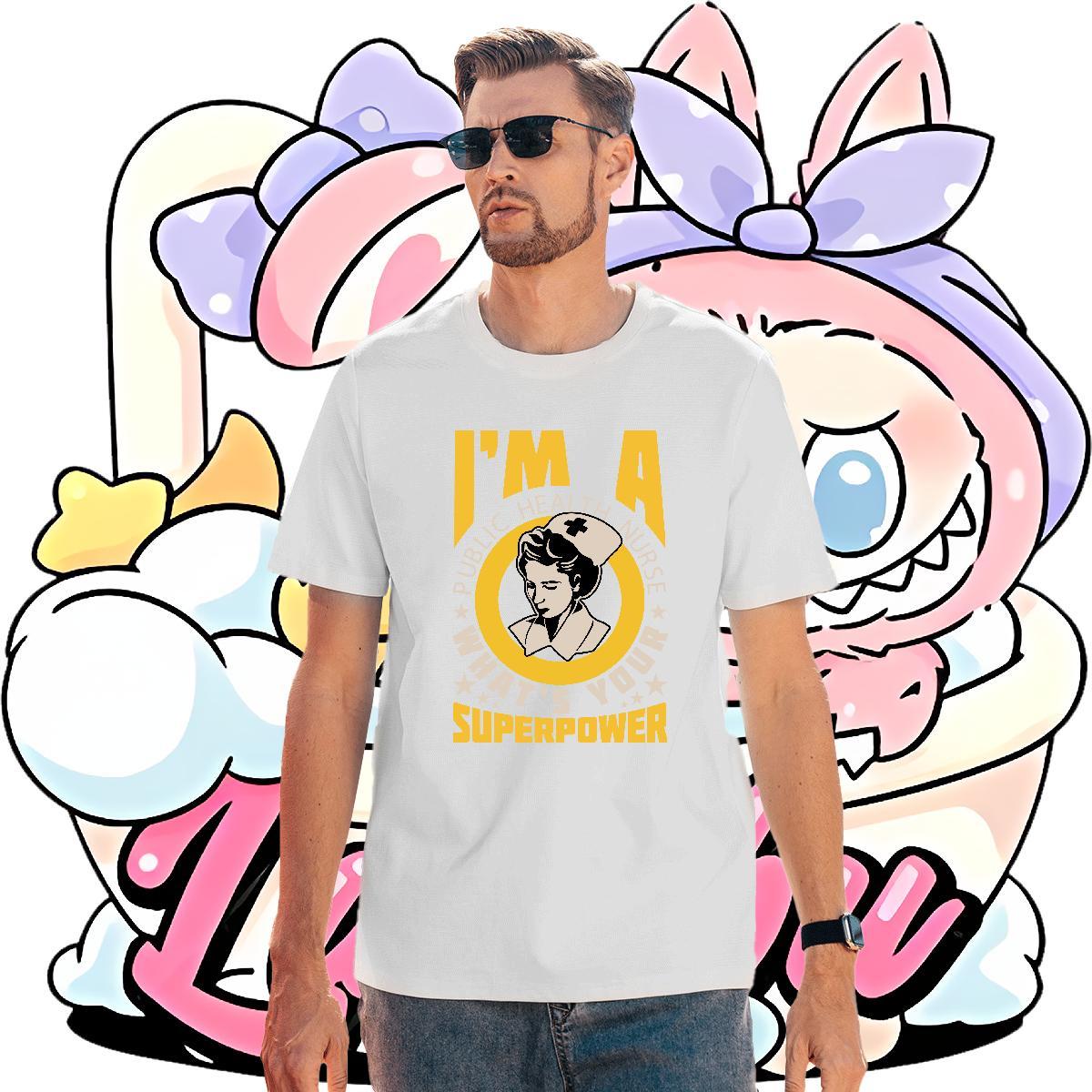 Cool Design nurse T Shirt For Man Casual Daily Wear Men Tshirts 230g Cotton Factory Direct Crew Neck Black White Polos