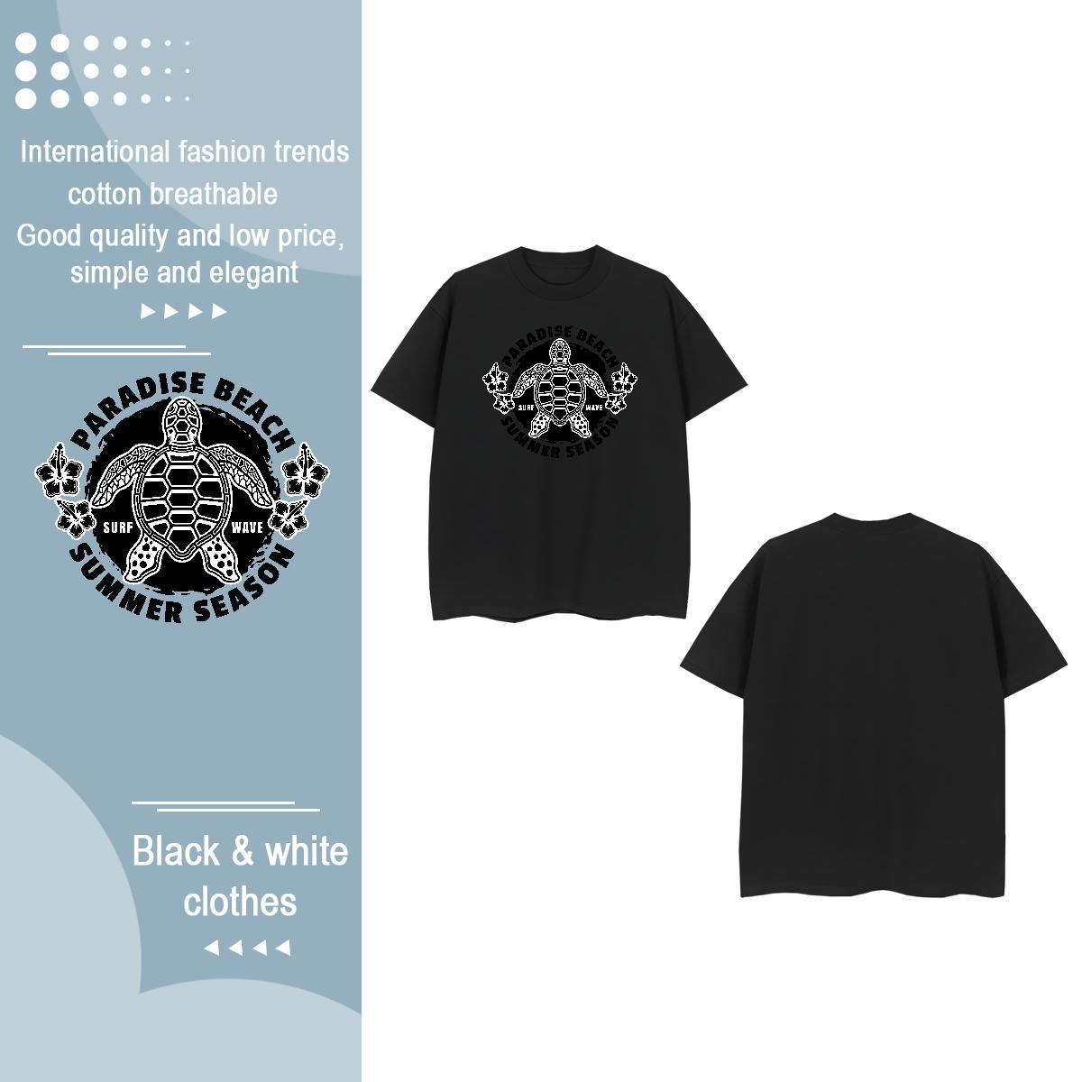 Designer T shirt Comfortable 230g Pure Cotton Tshirt for Man Woman DIY Logo tortoise Street Wear Soft Clothings